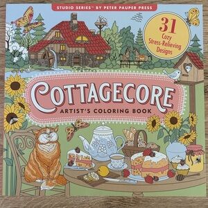 Cottagecore Adult Coloring Book